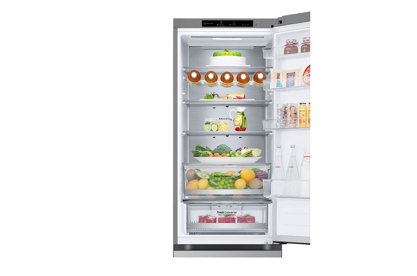 LG 2.03M 387L Kølefryseskab(Prime Silver) - Energiklasse D, GBV5240DPY