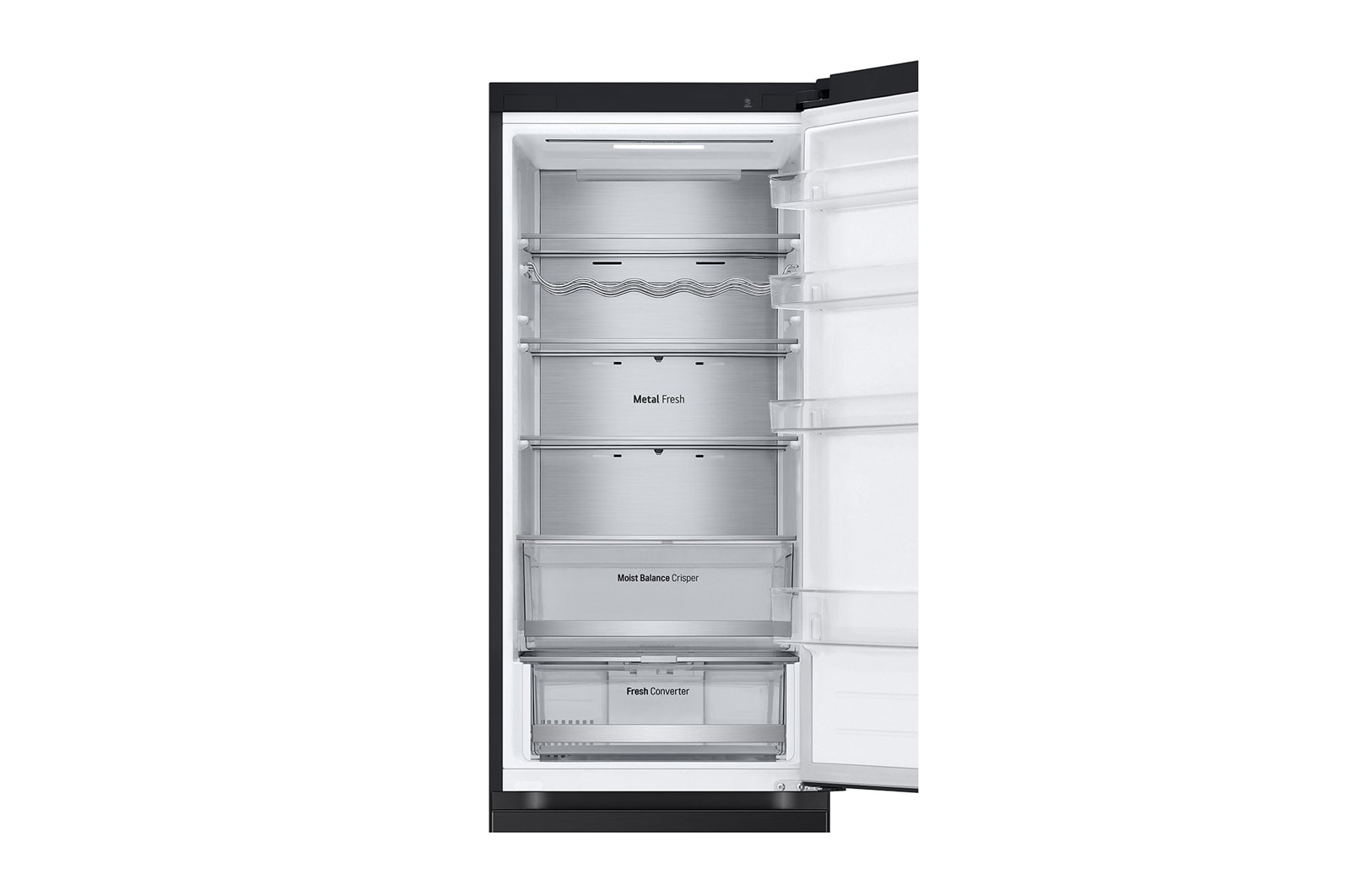 LG 2.03M 387L Kølefryseskab(Matte Black) - Energiklasse C, Door Cooling™ og Smart Diagnosis™ med Wi-Fi, GBV5250CEP