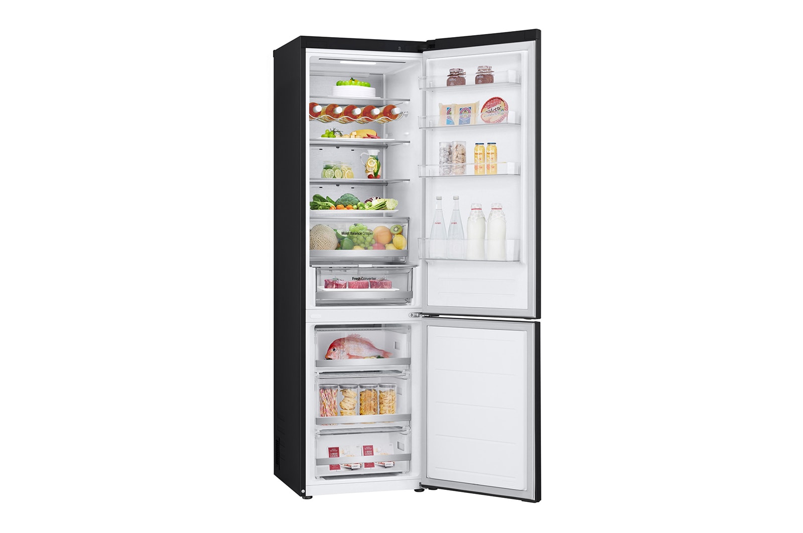 LG 2.03M 387L Kølefryseskab(Matte Black) - Energiklasse C, Door Cooling™ og Smart Diagnosis™ med Wi-Fi, GBV5250CEP
