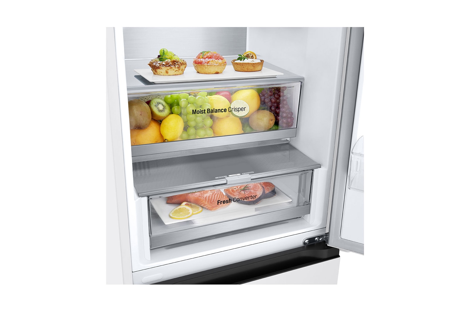LG 2.03M 387L Kølefryseskab(Hvid) - Energiklasse C, Door Cooling™ og Smart Diagnosis™ med Wi-Fi, GBV5250CSW