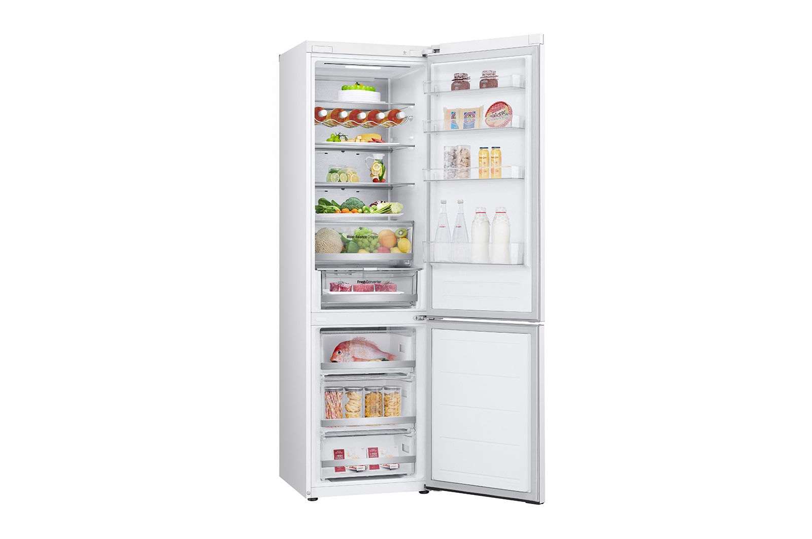 LG 2.03M 387L Kølefryseskab(Hvid) - Energiklasse D, Door Cooling™ og Smart Diagnosis™ med Wi-Fi, GBV5250DSW