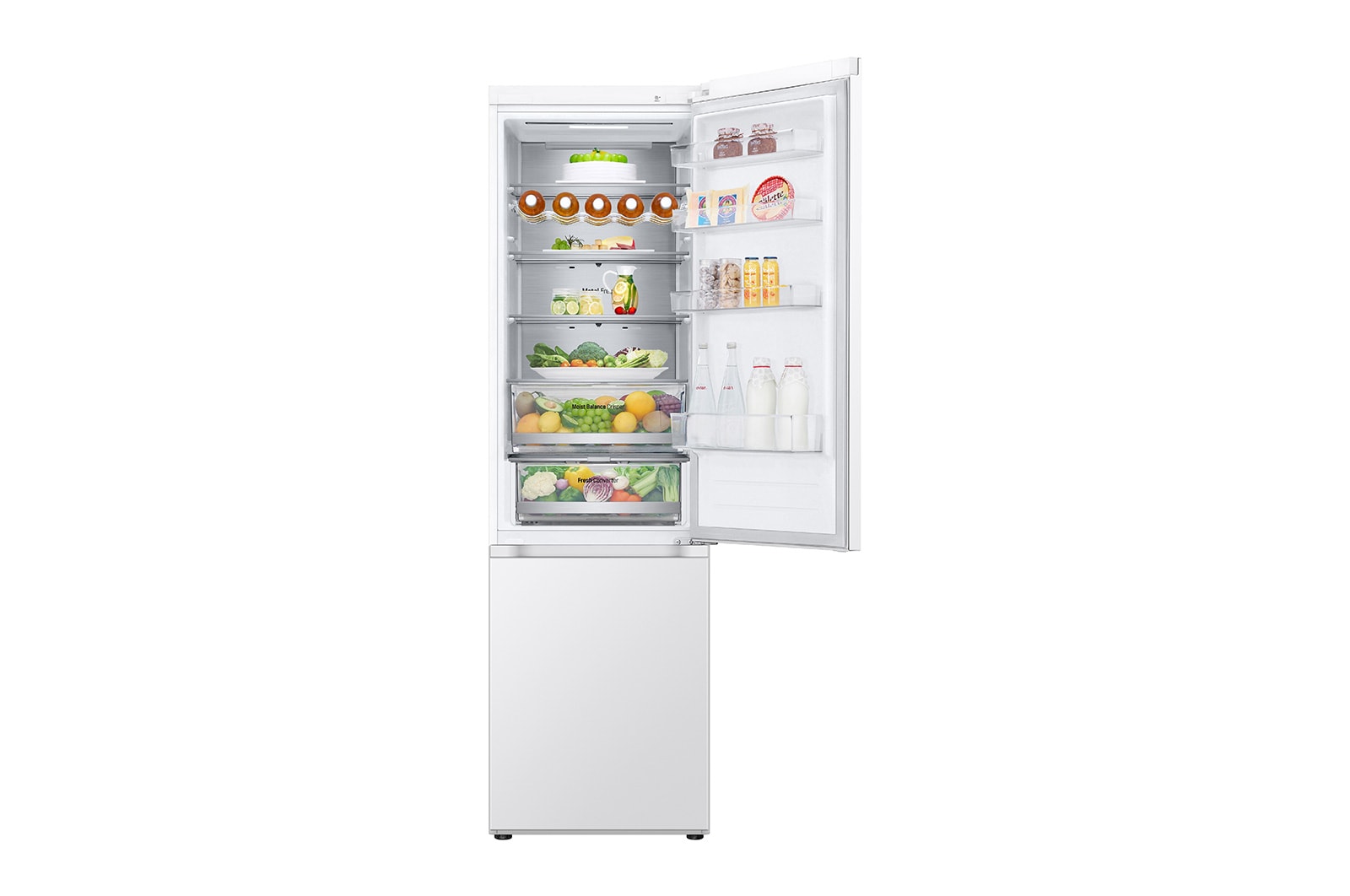 LG 2.03M 387L Kølefryseskab(Hvid) - Energiklasse D, Door Cooling™ og Smart Diagnosis™ med Wi-Fi, GBV5250DSW