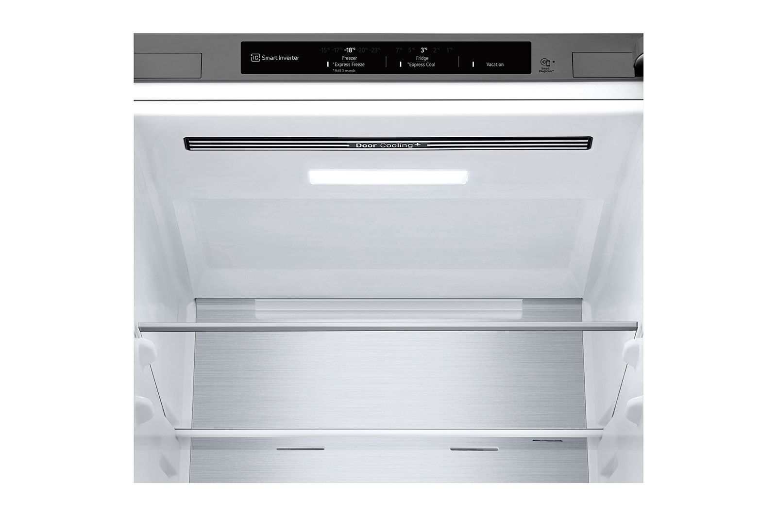 LG 1.86M 344L Kølefryseskab(Prime Silver) - Energiklasse D, Nature Fresh, Door Cooling+™ og Smart Diagnosis™, GBV7180DPY