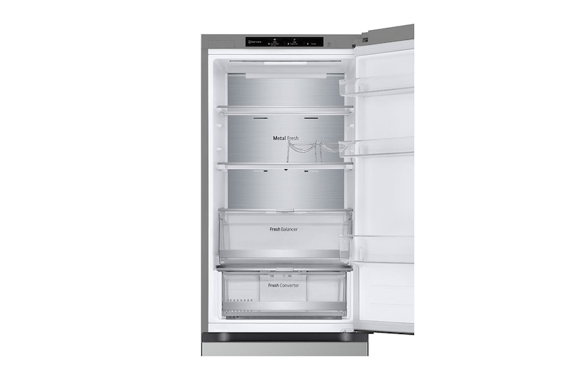 LG 1.86M 344L Kølefryseskab(Prime Silver) - Energiklasse D, Nature Fresh, Door Cooling+™ og Smart Diagnosis™, GBV7180DPY