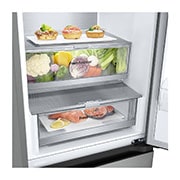LG 1.86M 344L Kølefryseskab(Prime Silver) - Energiklasse D, Nature Fresh, Door Cooling+™ og Smart Diagnosis™, GBV7180DPY