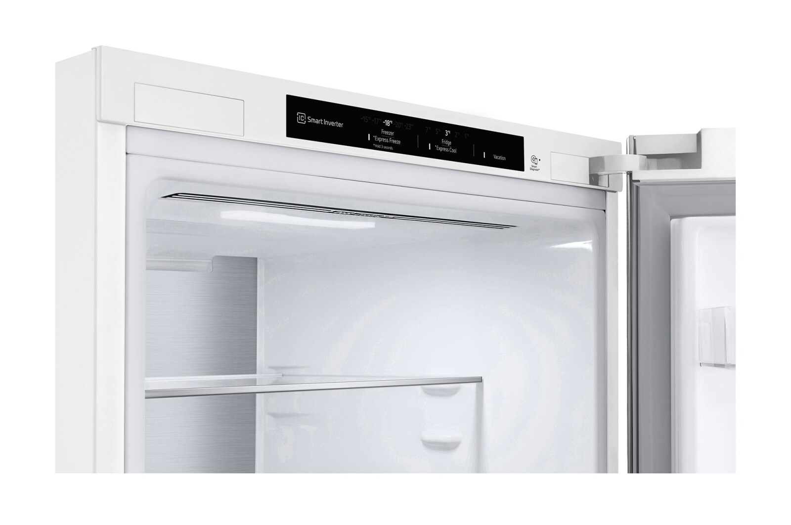 LG 1.86M 344L Kølefryseskab(Hvid ) - Energiklasse D, Nature Fresh, Door Cooling+™ og Smart Diagnosis™, GBV7180DSW