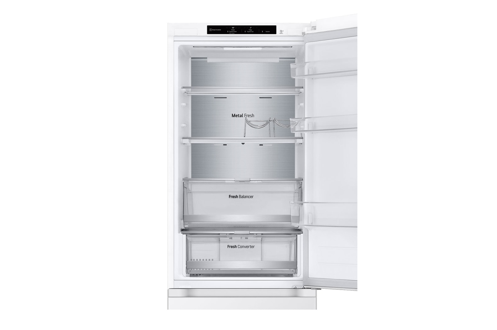 LG 1.86M 344L Kølefryseskab(Hvid ) - Energiklasse D, Nature Fresh, Door Cooling+™ og Smart Diagnosis™, GBV7180DSW