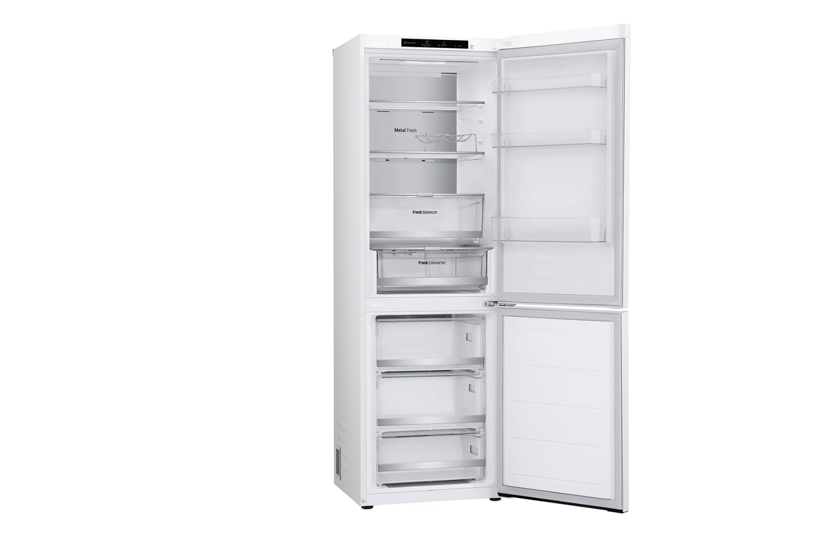 LG 1.86M 344L Kølefryseskab(Hvid ) - Energiklasse D, Nature Fresh, Door Cooling+™ og Smart Diagnosis™, GBV7180DSW