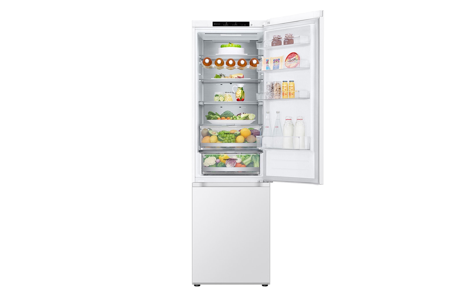 LG 2.03M 387L Kølefryseskab(Essence White ) - Energiklasse C, Nature Fresh, Door Cooling⁺™ og Smart Diagnosis™, GBV7280CSW
