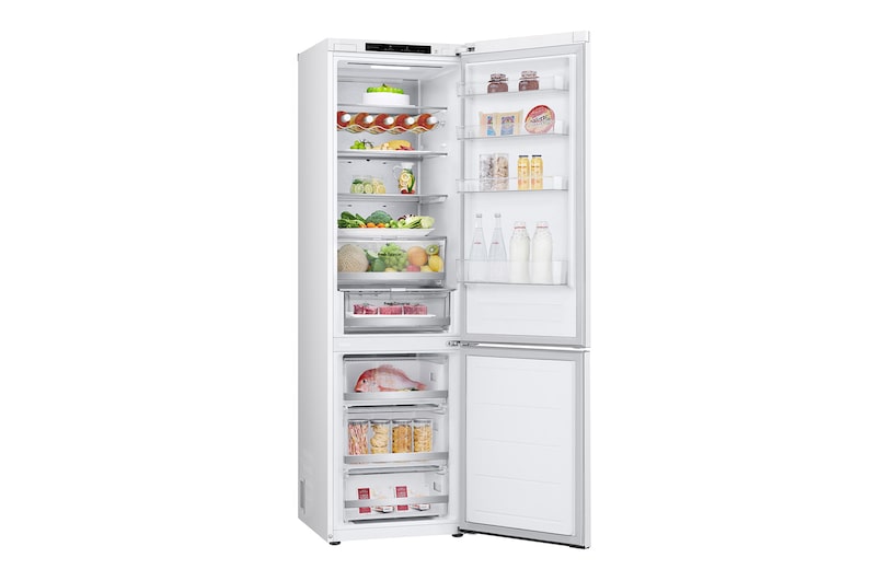 LG 2.03M 387L Kølefryseskab(Essence White ) - Energiklasse C, Nature Fresh, Door Cooling⁺™ og Smart Diagnosis™, GBV7280CSW