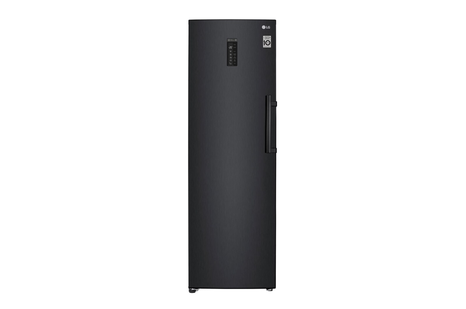 Visning forfra af 323L Fritstående fryser (Matte Black) - Energiklasse F, Total No Frost og Smart Diagnosis™ med Wi-Fi GF5237MCJZ1