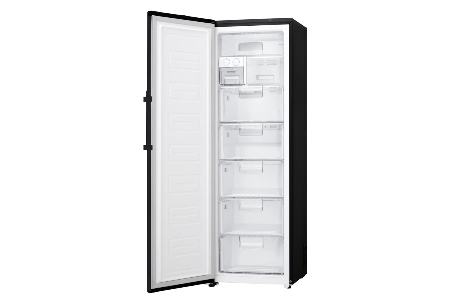 LG 323L Fritstående fryser (Matte Black) - Energiklasse F, Total No Frost og Smart Diagnosis™ med Wi-Fi, GF5237MCJZ1