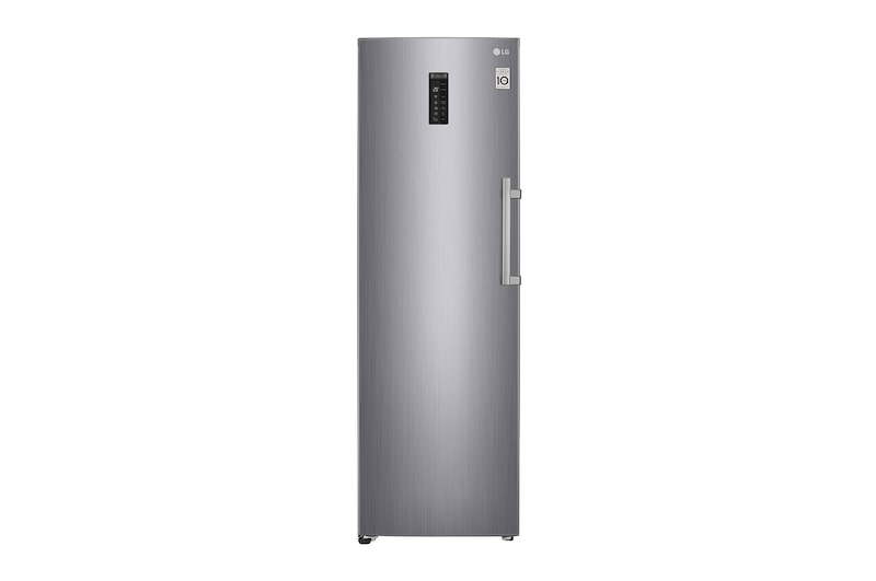 LG 323L Fritstående fryser (Shiny Steel) - Energiklasse F, Total No Frost og Smart Diagnosis™ med Wi-Fi, GF5237PZJZ1