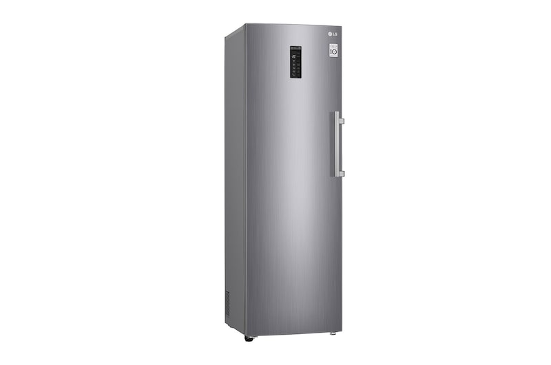 LG 323L Fritstående fryser (Shiny Steel) - Energiklasse F, Total No Frost og Smart Diagnosis™ med Wi-Fi, GF5237PZJZ1