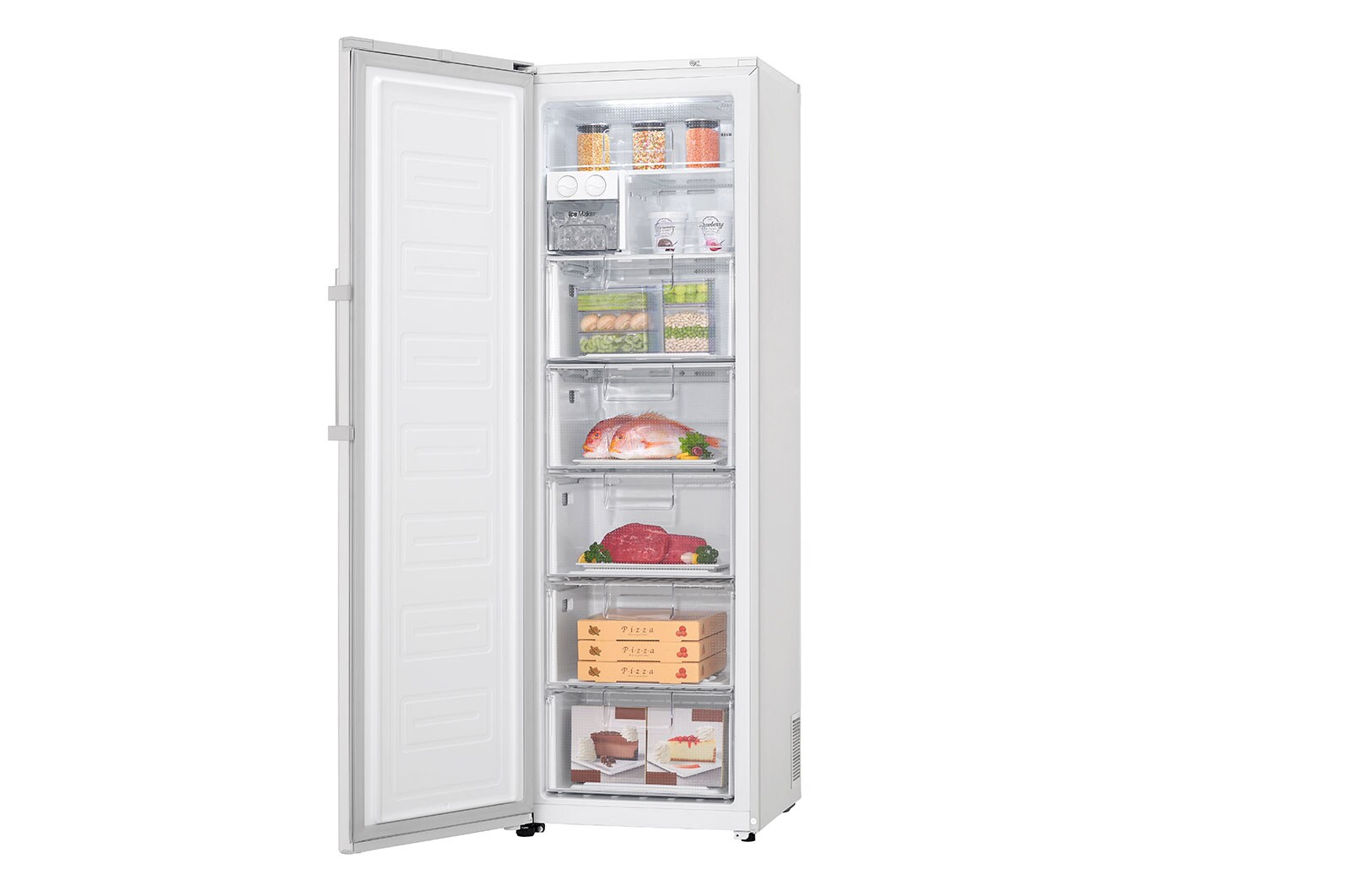 LG 323L Fritstående fryser (Hvid) - Energiklasse F, Total No Frost og Smart Diagnosis™ med Wi-Fi, GF5237SWJZ1