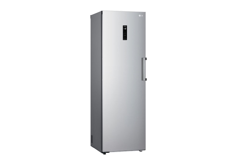 LG 324L Fritstående fryser (Shiny Steel) - Energiklasse E, Total No Frost, Express Freeze, Smart Diagnosis™ med Wi-Fi, GFE41PZGSZ