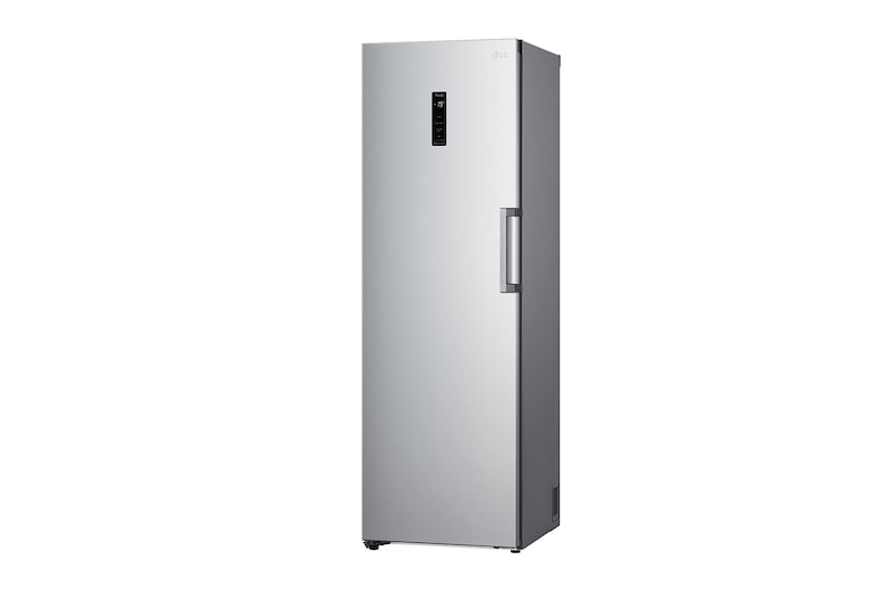 LG 324L Fritstående fryser (Shiny Steel) - Energiklasse E, Total No Frost, Express Freeze, Smart Diagnosis™ med Wi-Fi, GFE41PZGSZ