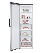 LG 324L Fritstående fryser (Shiny Steel) - Energiklasse E, Total No Frost, Express Freeze, Smart Diagnosis™ med Wi-Fi, GFE41PZGSZ