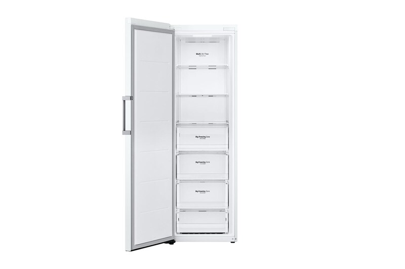 LG 324L Fritstående fryser (Hvid) - Energiklasse E, Total No Frost, Express Freeze, Smart Diagnosis™ med Wi-Fi, GFE41SWGSZ