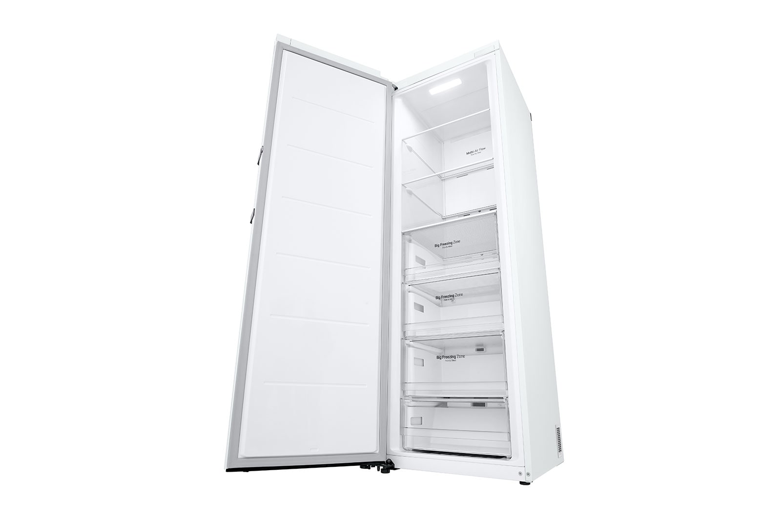 LG 324L Fritstående fryser (Hvid) - Energiklasse E, Total No Frost, Express Freeze, Smart Diagnosis™ med Wi-Fi, GFE41SWGSZ