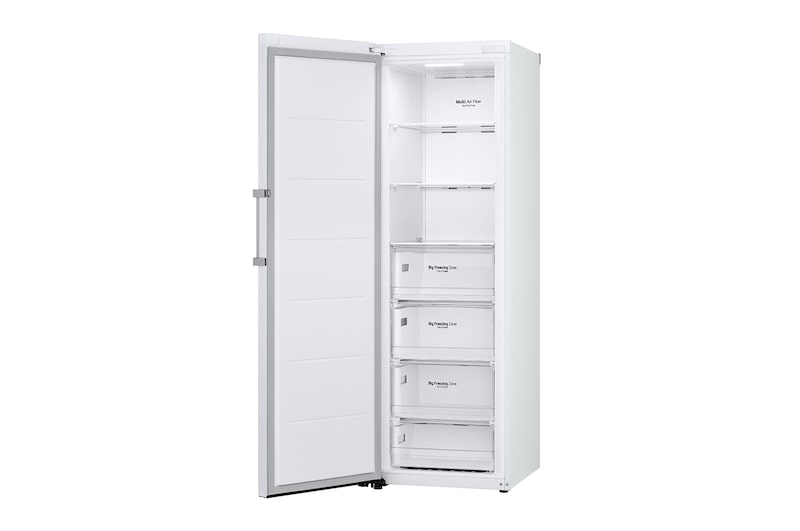 LG 324L Fritstående fryser (Hvid) - Energiklasse E, Total No Frost, Express Freeze, Smart Diagnosis™ med Wi-Fi, GFE41SWGSZ