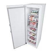 LG 324L Fritstående fryser (Hvid) - Energiklasse E, Total No Frost, Express Freeze, Smart Diagnosis™ med Wi-Fi, GFE41SWGSZ