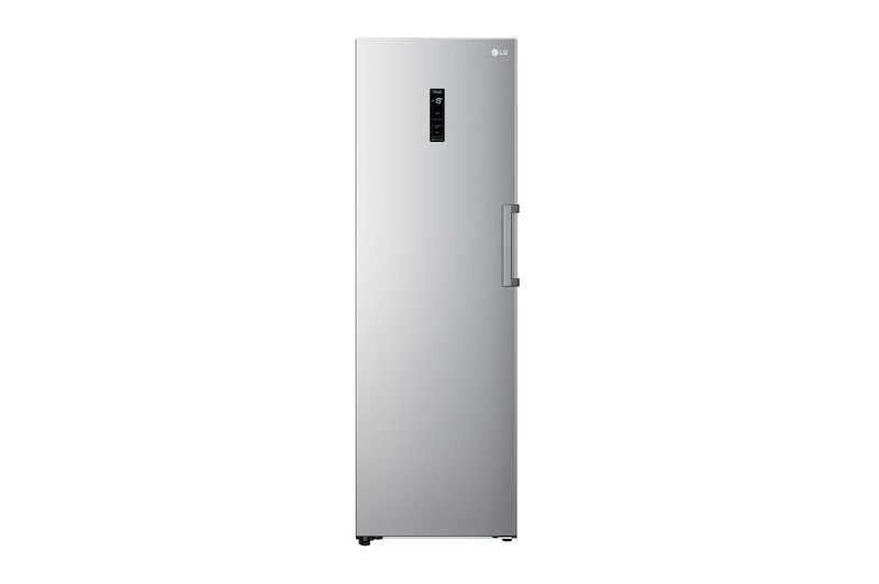 LG 324L Fritstående fryser (Shiny Steel) - Energiklasse E, Total No Frost, Express Freeze, Smart Diagnosis™ med Wi-Fi, GFE61PZCSZ
