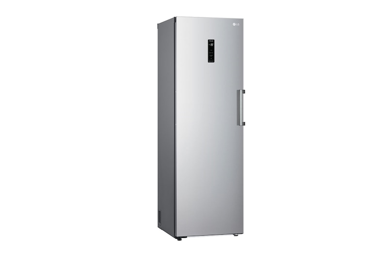 LG 324L Fritstående fryser (Shiny Steel) - Energiklasse E, Total No Frost, Express Freeze, Smart Diagnosis™ med Wi-Fi, GFE61PZCSZ