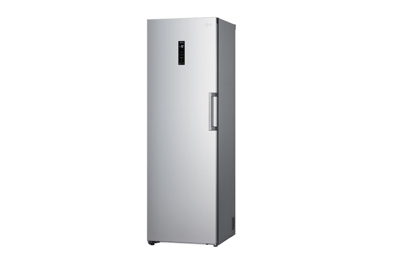 LG 324L Fritstående fryser (Shiny Steel) - Energiklasse E, Total No Frost, Express Freeze, Smart Diagnosis™ med Wi-Fi, GFE61PZCSZ