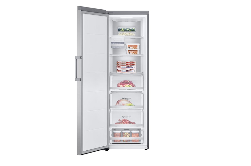 LG 324L Fritstående fryser (Metal Sorbet) - Energiklasse D, Total No Frost, Express Freeze, Smart Diagnosis™ med Wi-Fi, GFM61MBCSF