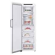 LG 324L Fritstående fryser (Hvid) - Energiklasse D, Total No Frost, Express Freeze, Smart Diagnosis™, GFT61SWCSF