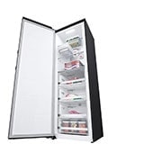 LG 324L Fritstående fryser (Matte Black) - Energiklasse D, Total No Frost, Express Freeze, Smart Diagnosis™ med Wi-Fi, GFM61MCCSF