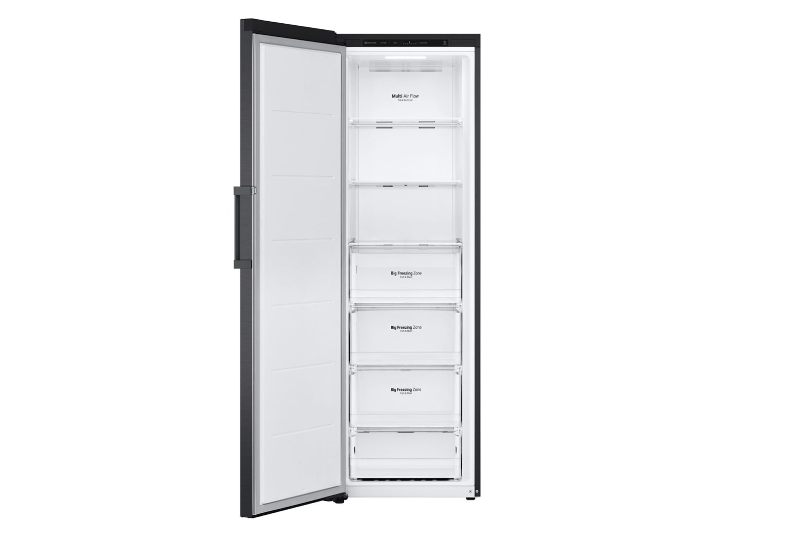 LG 324L Fritstående fryser (Matte Black) - Energiklasse D, Total No Frost, Express Freeze, GFT41MCGSF