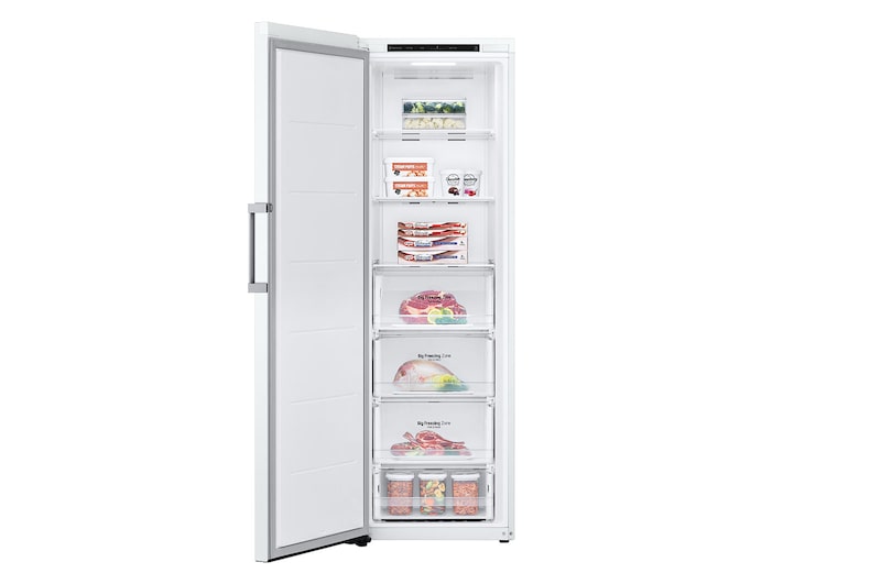 LG 324L Fritstående fryser (Hvid) - Energiklasse D, Total No Frost, Express Freeze, GFT41SWGSF