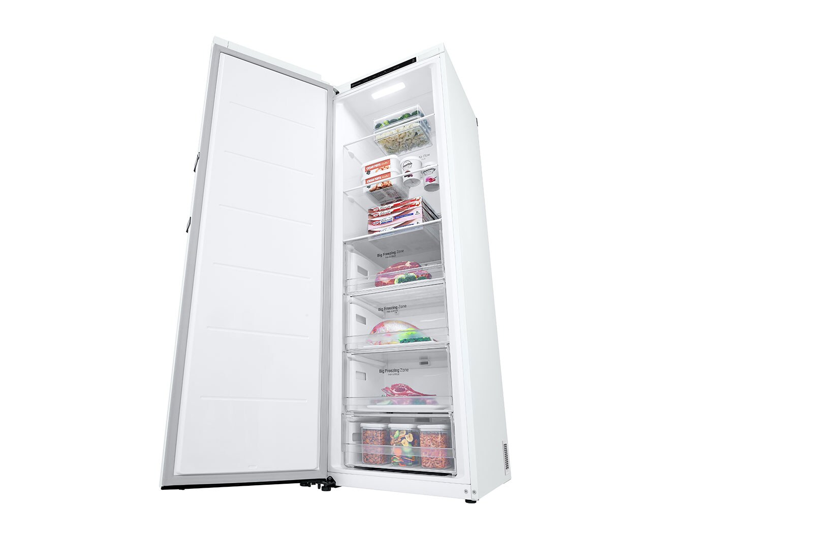LG 324L Fritstående fryser (Hvid) - Energiklasse D, Total No Frost, Express Freeze, GFT41SWGSF
