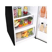 LG 375L Fritstående køleskab (Matte Black) - Energiklasse F, Moist Balance Crisper™ og Smart Diagnosis™ med Wi-Fi, GL5241MCJZ1