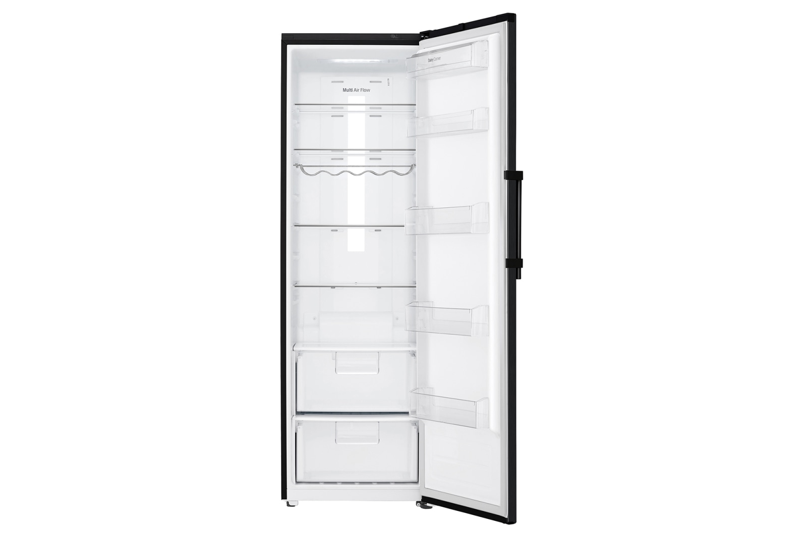 LG 375L Fritstående køleskab (Matte Black) - Energiklasse F, Moist Balance Crisper™ og Smart Diagnosis™ med Wi-Fi, GL5241MCJZ1
