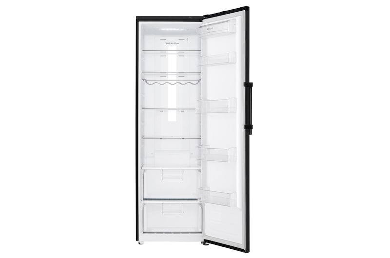 LG 375L Fritstående køleskab (Matte Black) - Energiklasse F, Moist Balance Crisper™ og Smart Diagnosis™ med Wi-Fi, GL5241MCJZ1