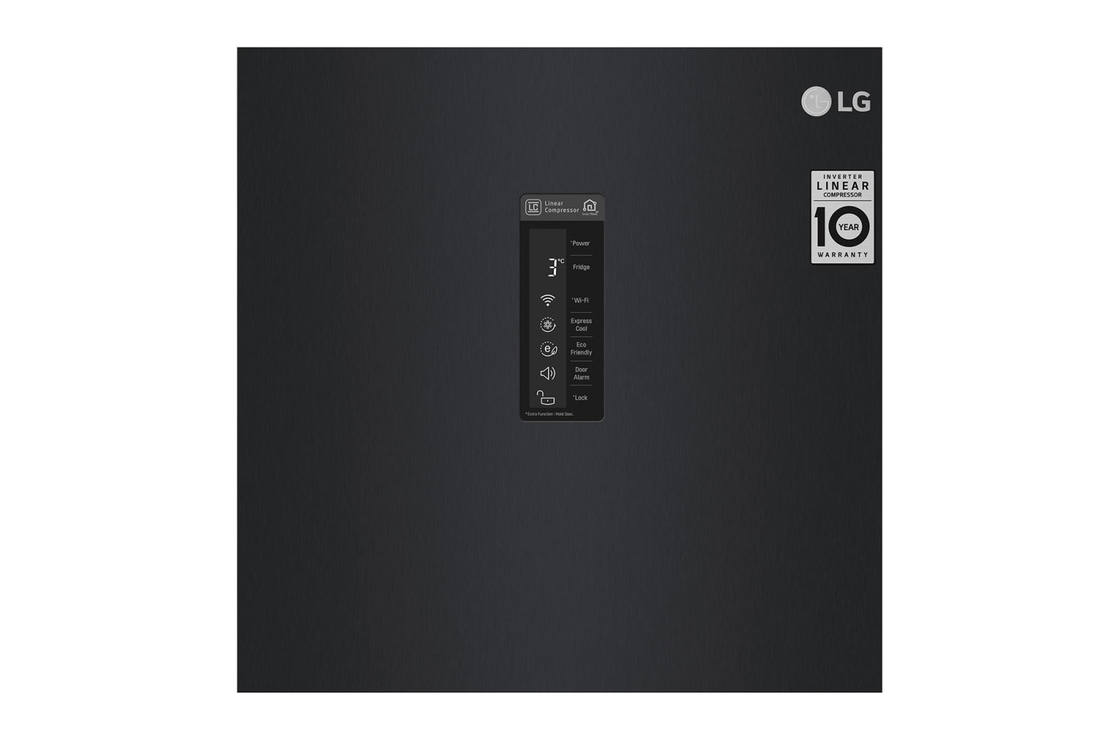 LG 375L Fritstående køleskab (Matte Black) - Energiklasse F, Moist Balance Crisper™ og Smart Diagnosis™ med Wi-Fi, GL5241MCJZ1