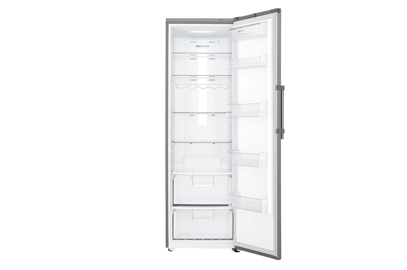 LG 375L Fritstående køleskab (Shiny Steel) - Energiklasse F, Moist Balance Crisper™ og Smart Diagnosis™ med Wi-Fi, GL5241PZJZ1