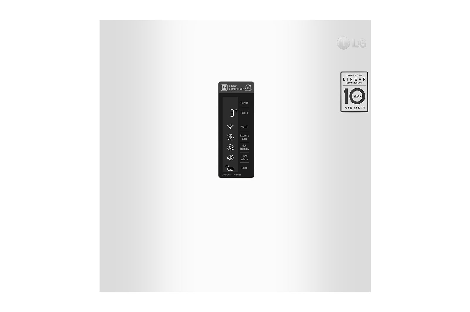 LG 375L Fritstående køleskab (Hvid) - Energiklasse F, Moist Balance Crisper™  og Smart Diagnosis™ med Wi-Fi, GL5241SWJZ1