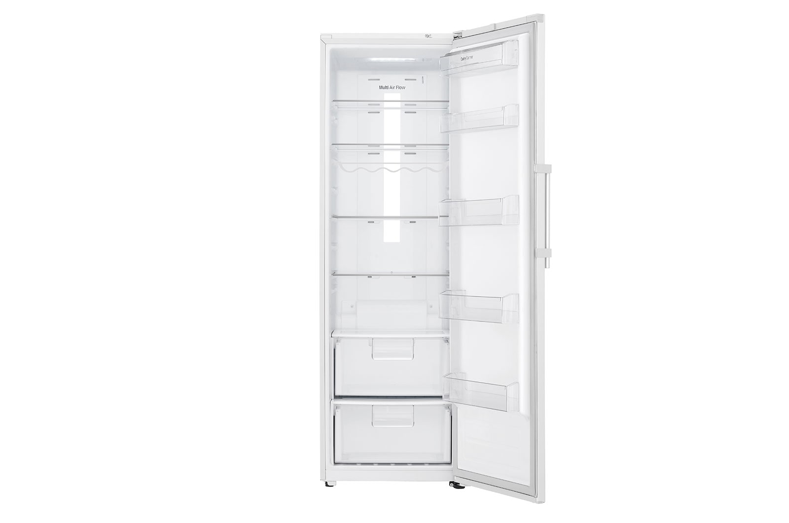 LG 375L Fritstående køleskab (Hvid) - Energiklasse F, Moist Balance Crisper™  og Smart Diagnosis™ med Wi-Fi, GL5241SWJZ1