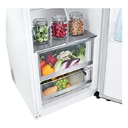 LG 386L Fritstående køleskab (Hvit) - Energiklasse E, Door Cooling™, LINEARCooling™, FRESHBalancer™, Smart Diagnosis™ med Wi-Fi, GLE71SWCSZ