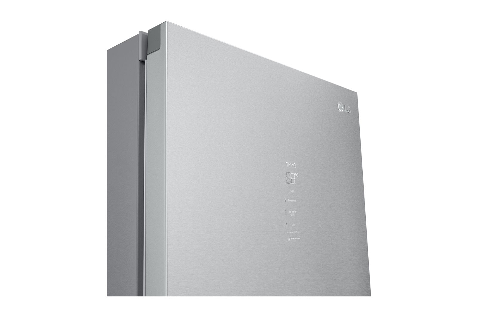LG 386L Fritstående køleskab (Metal Sorbet) - Energiklasse D, DoorCooling™, LINEARCooling™, FRESHBalancer™, Smart Diagnosis™ med Wi-Fi, GLM71MBCSF