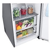 LG 386L Fritstående køleskab (Metal Sorbet) - Energiklasse D, DoorCooling™, LINEARCooling™, FRESHBalancer™, Smart Diagnosis™ med Wi-Fi, GLM71MBCSF