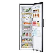 LG 386L Fritstående køleskab (Matte Black) - Energiklasse D, Door Cooling™, LINEARCooling™, FRESHBalancer™, Smart Diagnosis™ med Wi-Fi, GLM71MCCSF