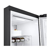 LG 386L Fritstående køleskab (Matte Black) - Energiklasse D, Door Cooling™, LINEARCooling™, FRESHBalancer™, Smart Diagnosis™ med Wi-Fi, GLM71MCCSF
