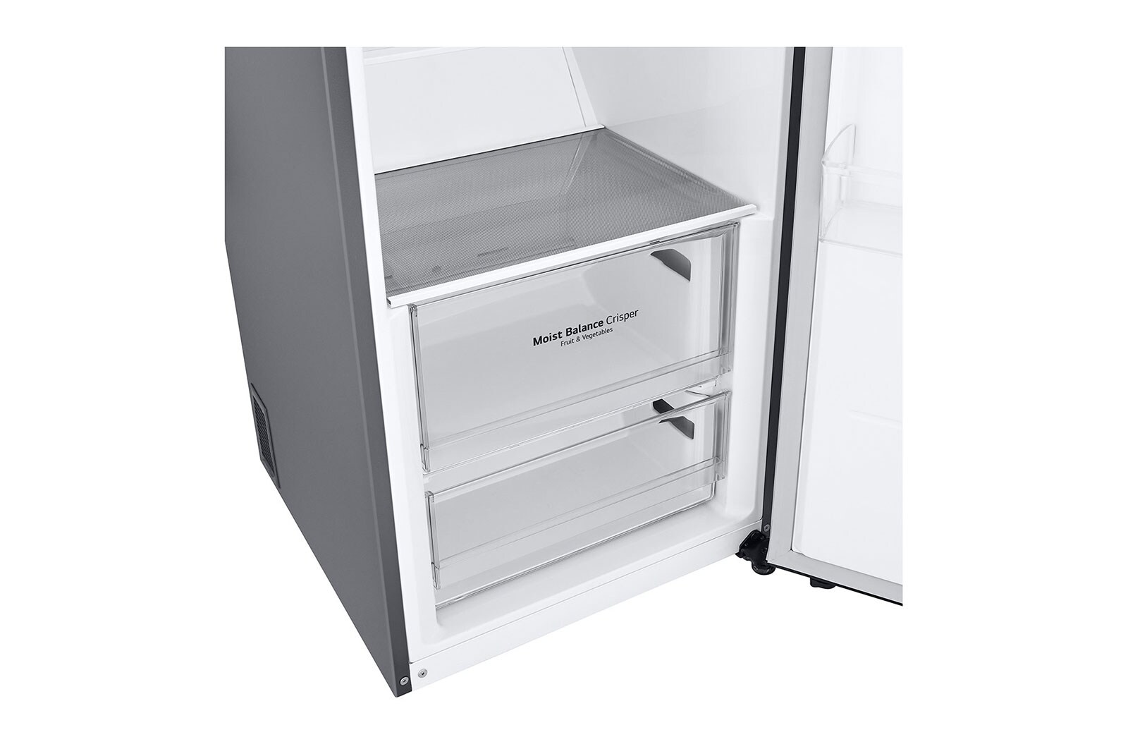 LG 386L Fritstående køleskab (Shiny Steel) - Energiklasse E, Door Cooling™, LINEARCooling™, Moist Balance Crisper™, GLT51PZGSZ