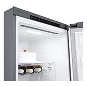 LG 386L Fritstående køleskab (Shiny Steel) - Energiklasse E, Door Cooling™, LINEARCooling™, Moist Balance Crisper™, GLT51PZGSZ