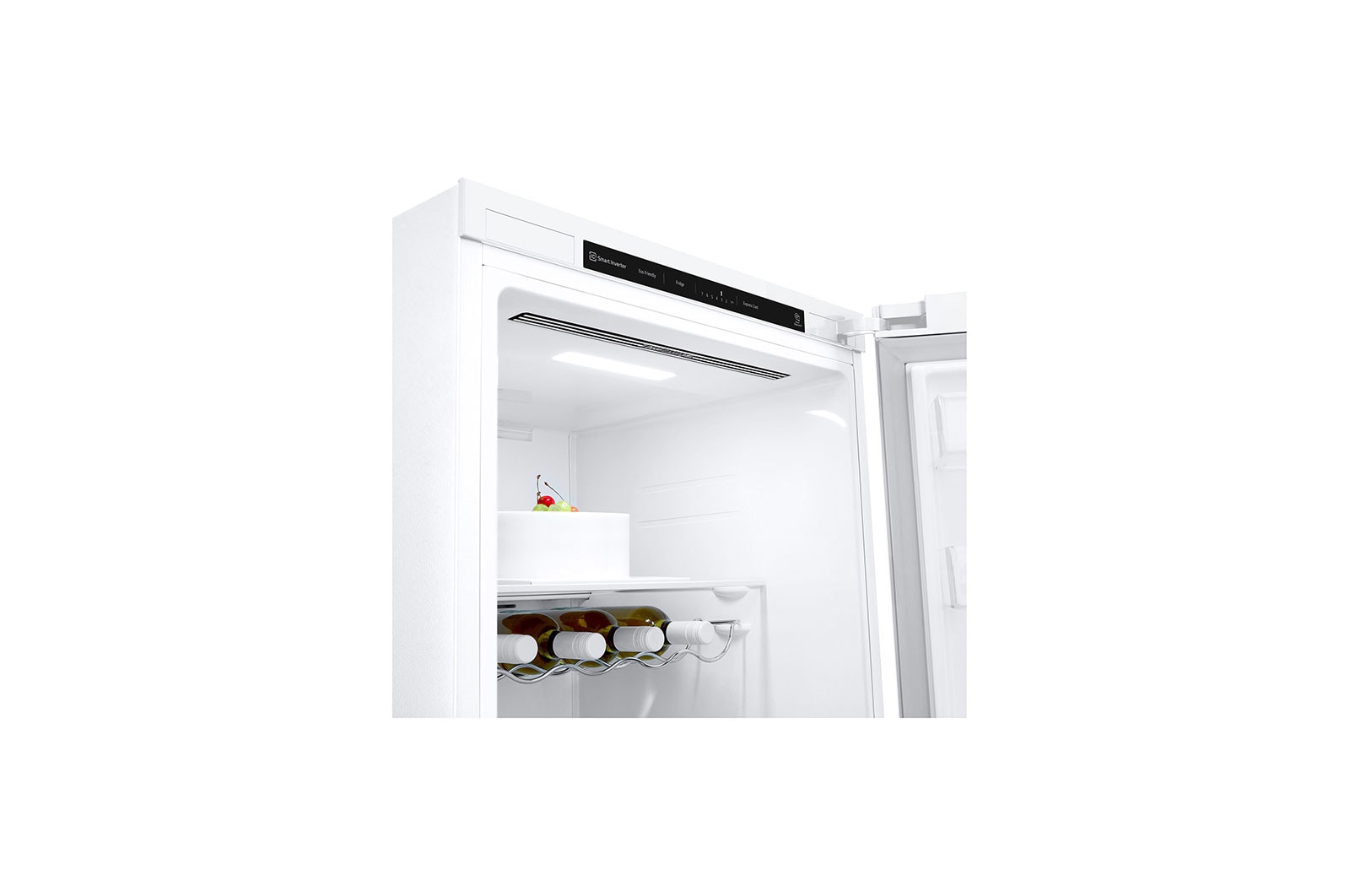 LG 386L Fritstående køleskab (Hvid) - Energiklasse D, Door Cooling™, LINEARCooling™, Moist Balance Crisper™, GLT51SWGSF